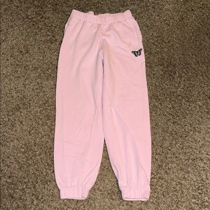 🖤HOLLISTER LIGHT PINK BUTTERFLY JOGGERS SIZE S🖤
